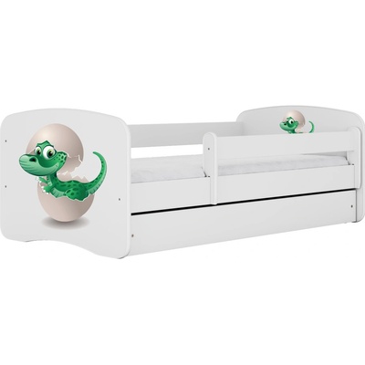 Kocot kids Babydreams dinosaurus biela se šuplíkys matrací