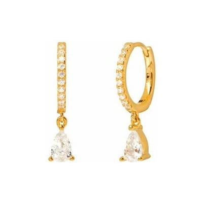 Carmine Medusa Dámske okrúhle náušnice so zirkónom, kvapka vody, jednoduché FE49901114818903HI