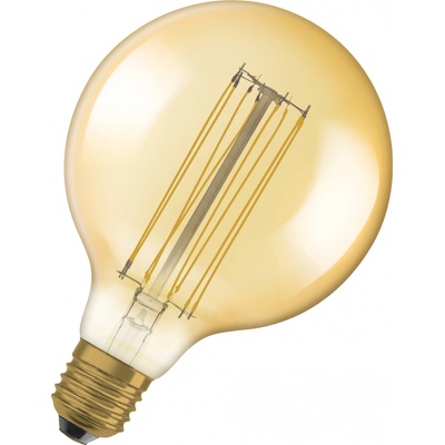 Osram Dekoratívna LED žiarovka E27 G125 5,8W 40W 470lm 2200K Warm 320° Filament Dimmable Vintage 1906