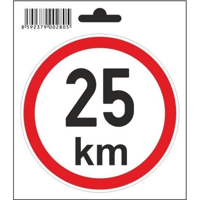 Samolepka 25 km/h, průměr 110 mm