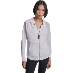 DKNY Суичър DKNY Women's Zip Hoodie - White