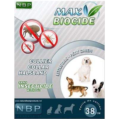Natural best products Max biocide Антипаразитен нашийник за малки кучета - 38 см
