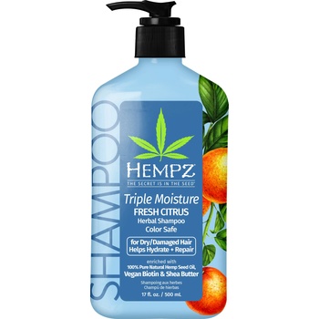 Hempz Triple Moisture Herbal Shampoo Шампоан за коса унисекс 500ml