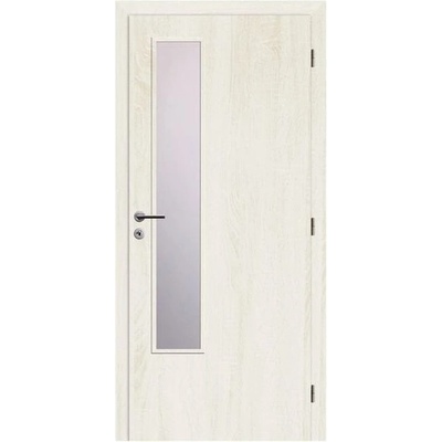 Solodoor L2 sklo, 60 P, 650 × 1985 mm, fólie, pravé, Andorra white, prosklené 12040505801