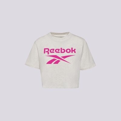 Reebok Тениска Reebok Identity Big Logo Crop Tee дамски Дрехи Тениски 100075999 Бежов L (100075999)