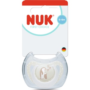 Nuk First Choice биберон залъгалка, силикон, 0-6 мес. , 1 бр. , Пингвин (10175384)
