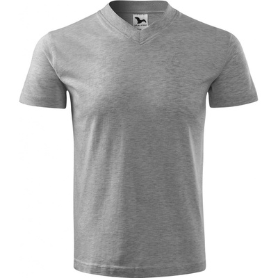 Malfini V-Neck 102 tmavosivý melír