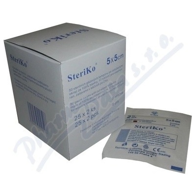 Steriko Gáza kompr.ster. 5 x 5 / 25 x 2 8 vrstiev