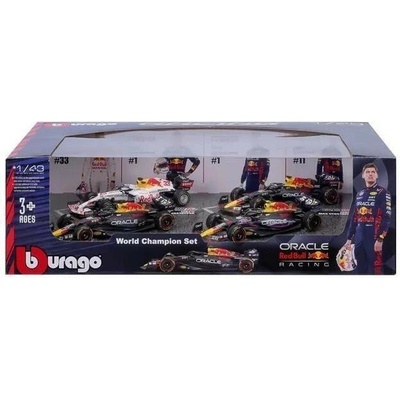 Bburago Red Bull Racing 1 Max Verstappen darčekový set 4ks 1:43