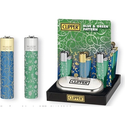 Clipper Kovový modrozelený vzor