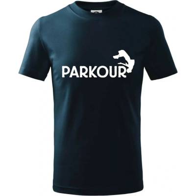 Parkour salto tričko Tmavomodrá