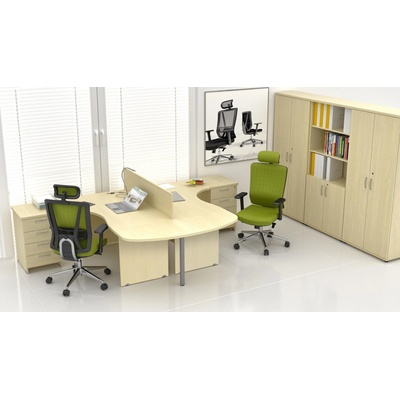 NABYTOK-DIZAJNOVY.SK ZE 2.12P 12 Zostava kancelárskeho nábytku Komfort 2.12 javor