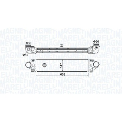 CHLADIČ TURBA, INTERCOOLER MAGNETI MARELLI 351319204990