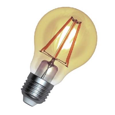 LED žárovka A60 E27 filament 4W zlatá GOLD; 230V; SKYLIGHTING (retro, baňka)