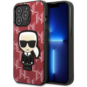 KARL LAGERFELD Кейс Karl Lagerfeld KLHCP13XPMNIKPI за iPhone 13 Pro Max 6.7"", твърд, червен / червен, Monogram Ikonik Patch (KF001327-0)