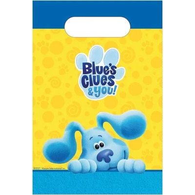 Papírové tašky - Stopy Blue - Modříkovy Hádanky