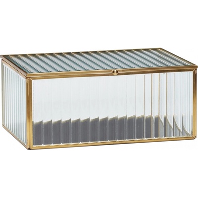 Hübsch sklenený box Ripple Glass Väčší