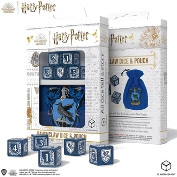 Q-WORKSHOP Хари Потър Рейвънклоу комплект зарове с торбичка 5 бр (GAM38566)