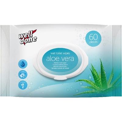 WELL DONE VLHČENÝ ALOE VERA S KLIPOM 60 KS