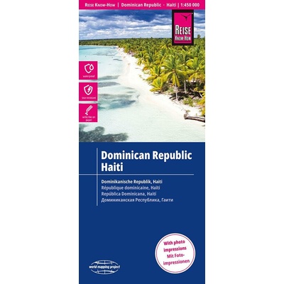 mapa Dominican Republic, Haiti 1:450 t. voděodolná