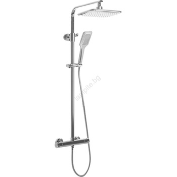 Rea Rea-p7100 - Комплект за душ с термостатен смесител tom, лъскав хром (re0243)