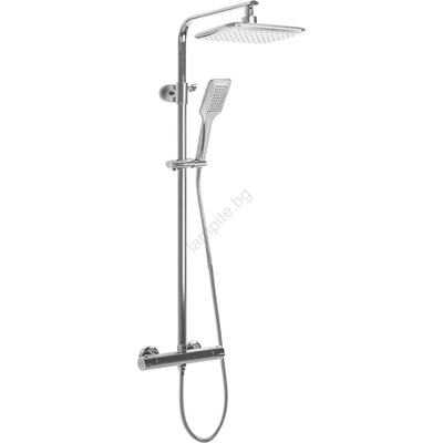 Rea Rea-p7100 - Комплект за душ с термостатен смесител tom, лъскав хром (re0243)