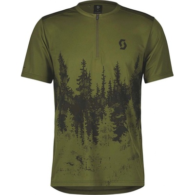 SCOTT TRAIL FLOW ZIP SS - zelená