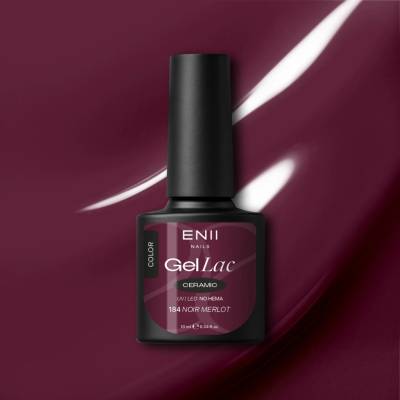 ENII NAILS Gel lak Ceramic 184 Noir Merlot 10 ml
