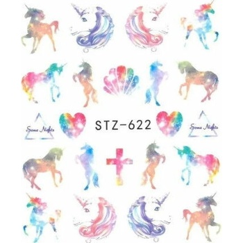 Vodonálepky na nechty jednorožec STZ-622