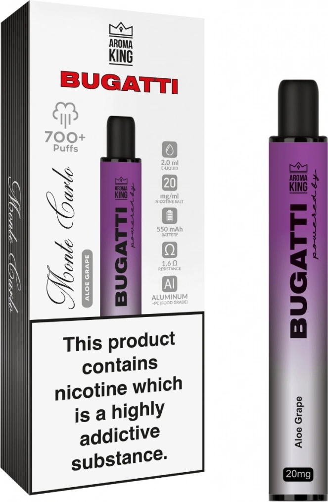 Aroma king Bugatti Monte Carlo Aloe Grape 20 mg 700 pothnut - Heureka.cz