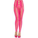  Чорапогащник с жартиерен ефект, екстравагантен - Stockings Pink S/M/L (D-243090)