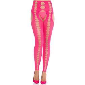  Чорапогащник с жартиерен ефект, екстравагантен - Stockings Pink S/M/L (D-243090)