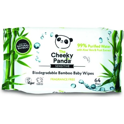 Cheeky Panda dětské vlhčené bambusové ubrousky 100% rozložitelné 64 ks