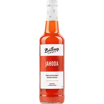 Báťkovy bylinkové sirupy Jahodový sirup 0,5 l