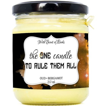 With Scent of Books Ароматна свещ - The One candle to rule them all, 212 ml (TOCRTA_212)