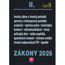 Zákony II. B / 2026 - Trestné právo, súdne spory a exekúcie
