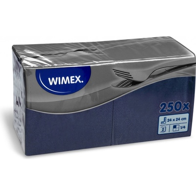 Wimex Ubrousek 2V tmavě modrý 250ks 24x24cm
