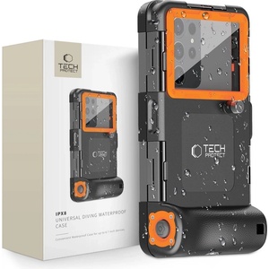  Tech-Protect Tech-Protect IPX8 водоустойчив калъф за смартфони до 4.7-6.7 инча, черен, оранжев