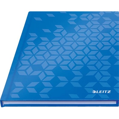 Leitz Тефтер A5, кариран, 80 листа, твърда подвързия, LEITZ "Wow", син 46281036 (46281036)