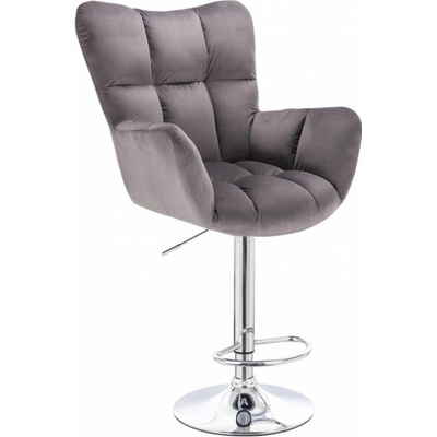 LuxuryForm Design Aurora Velur na striebornom tanieri tmavo šedé