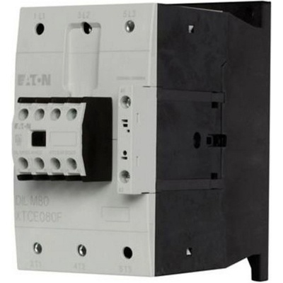 Eaton Контактор EATON DILM80-22(230V50HZ, 240V60HZ), 239449 - 380 V 400 V 37 kW, 2 N/O, 2 NC, 230 V 50 Hz, 240 V 60 Hz, AC работа, Винтови клеми (239449)