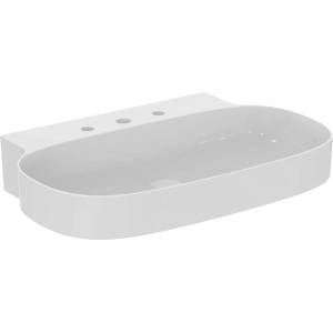 Ideal Standard Atelier Linda-X стенен умивалник, лъскаво бял, 75 см с 3 отвора за смесител (T499201)