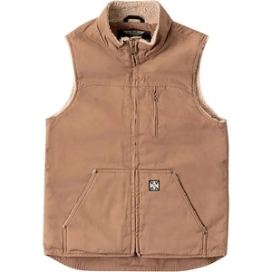West coast choppers Елек West coast choppers Sherpa Lined Canvas vest - Brown (Brown)