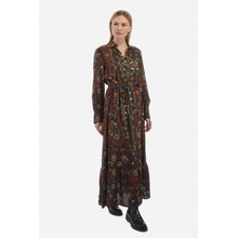 La Martina Woman Dress L/s Printed Viscos červená