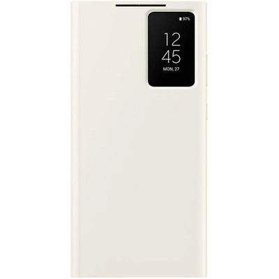 Samsung Оригинален калъф Samsung Clear View Case за Samsung Galaxy S23 Ultra - Cream, EF-ZS918CUE