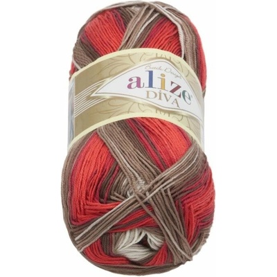 DIVA batik 100g - 4574 bílá, béžová, vínová