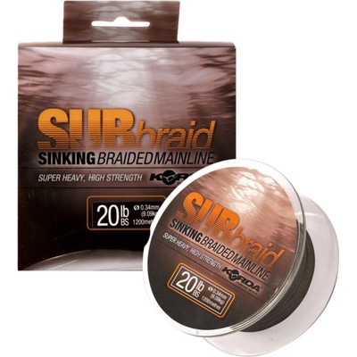 Korda Šnúra Sub Braid 0,30 mm 15 lb 1200 m