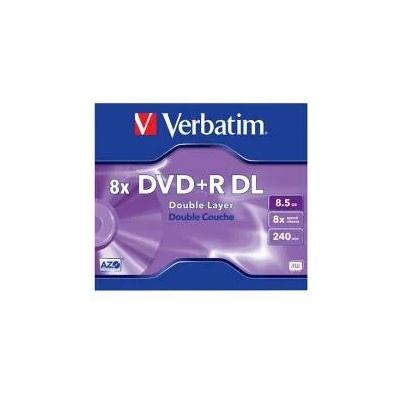 Verbatim DVD+R Dual Layer, двуслоен, 8.5 GB, 8x, AZO покритие, office1_2065260010
