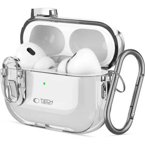 Tech-protect Slim Hook калъф Apple AirPods Pro 1 / 2 прозрачен (5906302371808)