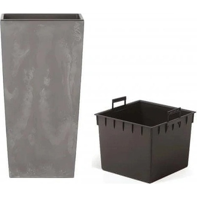 Prosperplast Kvetináč s vkladom URBI SQUARE BETON EFFECT 40 cm marengo
